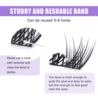 GAQQI Cluster Lashes 12mm Individual Lash Clusters 120Pcs C Curl 12 mm Eyelashes Diy Eyelash Extensions Soft Eyelashes Natural Look False Lashes At Home(GQ03-C 12mm)