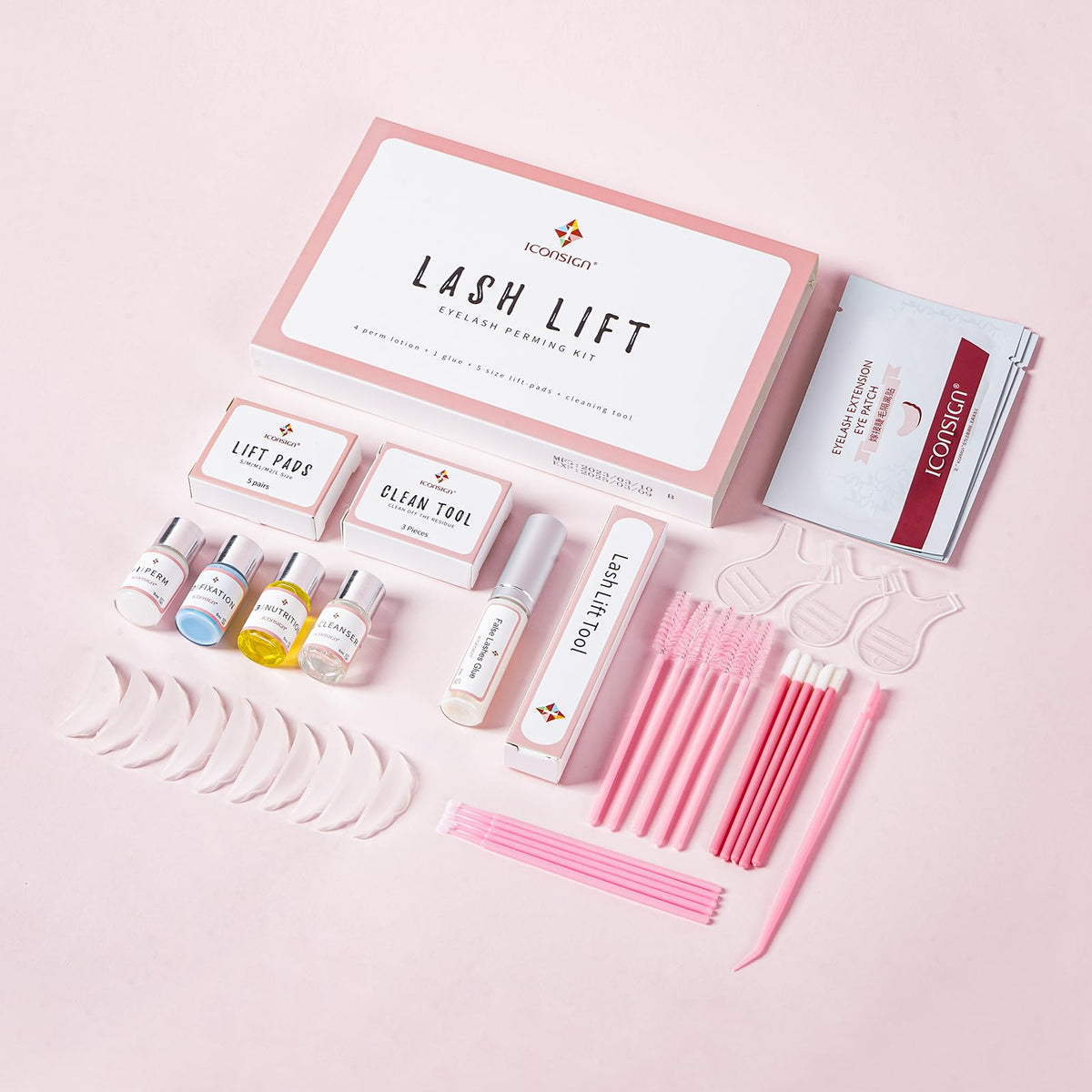 ICONSIGN Lash Lifting Kit Eyelash Perm Kit Upgraded Version Lash Curling, Effective Economical Lash Lifting with Whole Tools, Semi-Permanent Curling Perming Wave Suitable For Salon