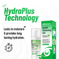 Ocufresh Eyelid Cleansing Gel with Tea Tree Oil – Hydraplus Technology for Long-Lasting Moisture - Antibacterial, Hydrating for Blepharitis, Styes – Natural, Preservative Free,for All Ages- 50ml