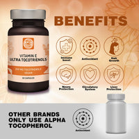 Kala Health Ultra Tocotrienol 200mg Vitamin E Vegan – All 4 tocotrienols - Alpha Tocotrienol + Beta Tocotrienol + Gamma Tocotrienol + Delta Tocotrienol – No Tocopherols - Unique Tocotrienol Complex