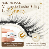 LASHVIEW Upgrade Soft Magnetic Eyelashes Natural Look,Reusable Magnetic Eyelashes with Applicator, No Glue Needed Magnetic Eyelashes Magnetic Lashes Kit, Easy to Wear and Remove CT01-UK