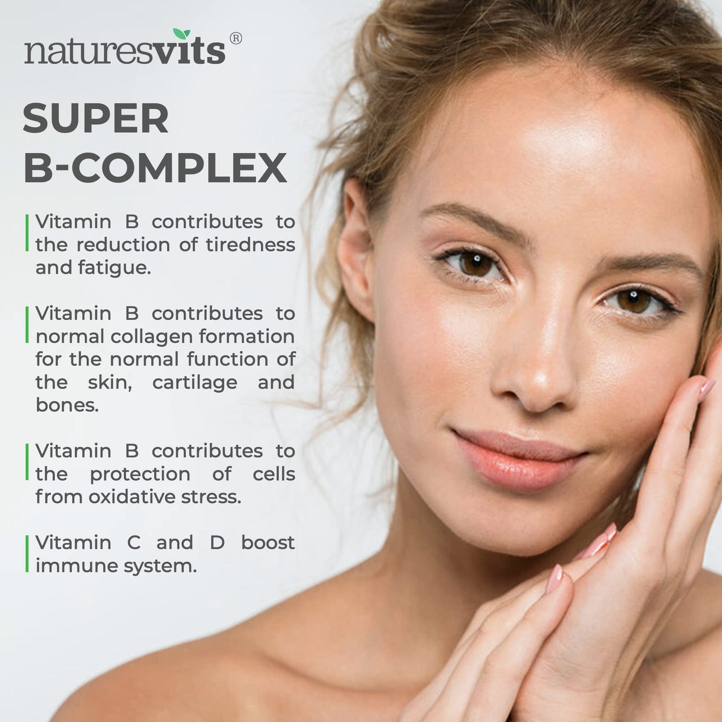High Strength Vitamin B Complex, 90 Capsules - Contains Vitamin C and D, Folic Acid, Biotin, Thiamine, Riboflavin, Niacin, Pantothenic Acid and More - Supplements for Fatigue