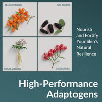 Adaptogenique Daily Radiance Face Serum with Vitamin C & Hyaluronic Acid. Hydrates, Brightens, & Fights Aging. Protects from Sun Damage. With Botanical Extracts, Adaptogens, and Nourishing Oils.
