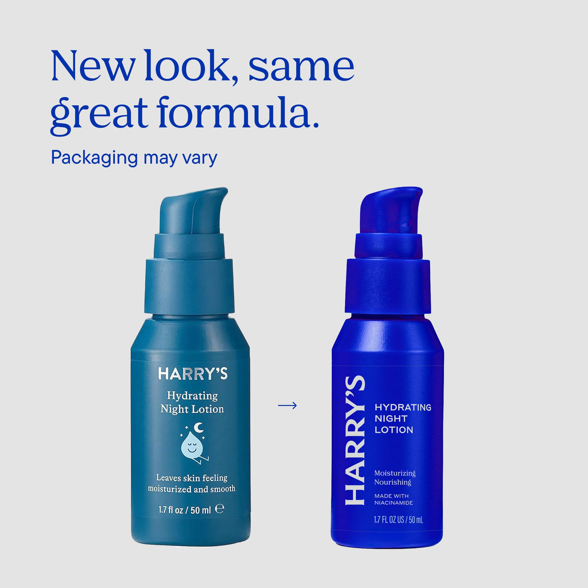 Harry's Hydrating Night Lotion, Night Moisturiser for Face, Lightweight 50ml, 2 Pack