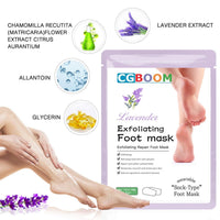 CGBOOM 3 Pack Foot Peel Mask,Exfoliating Foot Socks Calluses Remover Dead Skin, Aloe Moisturizing Feet Peeling Mask for Dry Skin,Cracked Heels,Foot SPA Socks for Women and Men