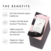 Grow by Hair Gain Biotin Hair Growth Supplement - Supports Hair Growth, Enhanced Hair Vitamins Complex, Grow Fuller Thicker Hair, Hair Skin & Nails Vitamins for Women, Vegan Capsules - 1 Month Supply