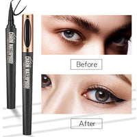 FresFresi Waterproof Magic Eyeliner - Black, Long-Lasting, Sweat & Smudge-proof, Super Slim Gel Pen, Professional Eye Makeup Tool