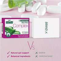 Aloe Pura Aloe Vera Gentle Action Complex Tablets, Natural, Vegetarian, Cruelty Free, Food Supplement, Botanical Blend, 60 Tablets