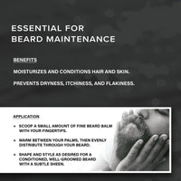 Copper Johns Old Ephraim Shea Butter Beard Balm for Men with Castor Oil, Vitamin E Oil, Argan Oil and Sea Minerals for Enhance the Softness, Shine, and Growth of Your Beard