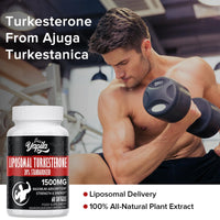 Yapila Liposomal Turkesterone Supplement - 1500mg Ajuga Turkestanica Extract, Standardized to 20% Turkesterone, Max Absorption, High Strength for Bodybuilding, No Additives, Non-GMO, 2 Package
