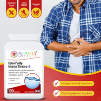 SH SHAKRA HEALTH Colon Purity: Internal Cleanse v2 - Ultimate Bowel Flush, Constipation & Regularity. Ideal Before or After Colonic Treatments | Shakra Health