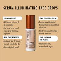 ST. MORIZ St Moriz Advanced Glow Serum Illuminating Face Drops | Illuminating Face Serum with Hyaluronic Acid | For an Instant Golden Glow & Radiant Complexion | Natural Glow Enhancer for Dewy Glass Skin | 25ml