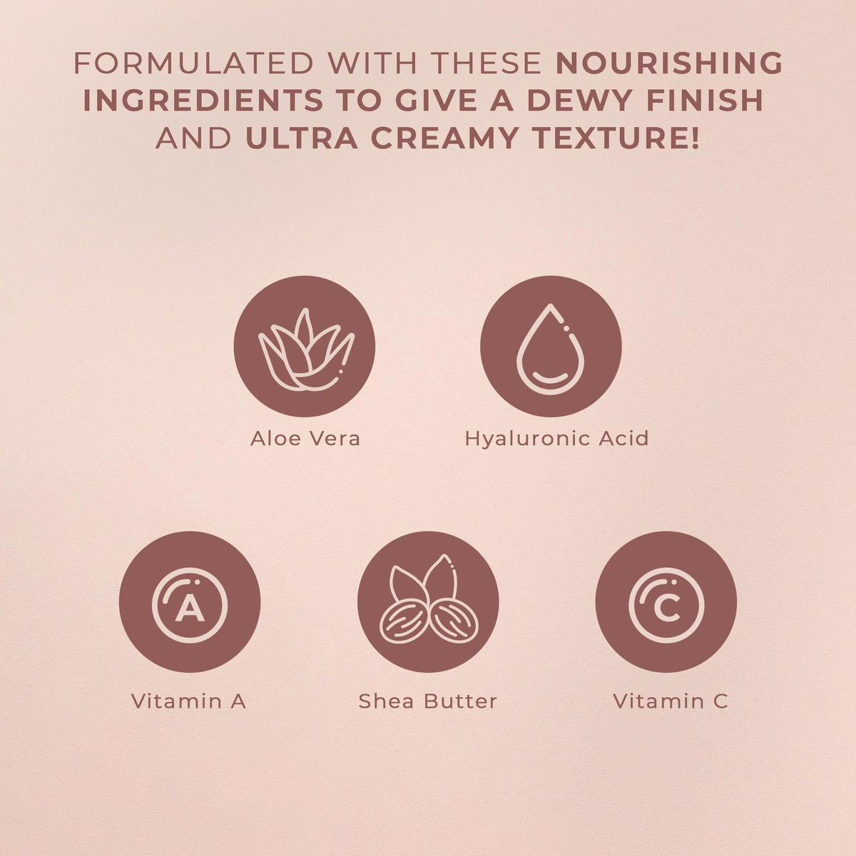 LUNA BY LISA JORDAN LUNA Silk Foundation in RICH PLUS BROWN Shade - Contains Hyaluronic Acid, Vitamin C & A, Aloe Vera, and Shea Butter - Brightening Dewy Foundation Makeup - Hydrating Cream Foundation for Dry Skin