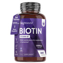 Biotin Hair Growth Supplement 12000mcg - 365 Vegan Biotin Tablets (1 Year Supply) - Hair Skin & Nails Vitamins for Women & Men - High Absorption D-Biotin - Hair Growth Vitamins (Not Biotin Gummies)
