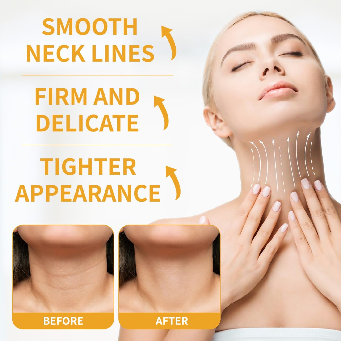ISBEAUSOLS AH-8 Firming Neck Cream - Neck Firming Cream With Roller - Skin Tightening Cream Body Reduces Wrinkles Fine Lines And Double Chin - Tighten and Lift Sagging Skin - Firming Cream For Women