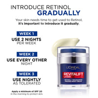 L'Oreal Paris L’Oréal Paris Retinol Cream, Revitalift Laser Pressed Night Cream for Anti-Ageing with Retinol & Niacinamide, Advanced Anti-Ageing Formula to Target Deep Wrinkles & Dark Spots, Moisturises Skin, 50ml