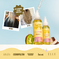 Hair Syrup | Superfoods Pre-Wash Hair Oil | Enriched with Coconut, Kiwi & Line | For Damaged, Dehydrated Hair Needing TLC | 12 Nutrient-Rich Ingredients | 100% Natural | 300ml Pump Bottle Applicator