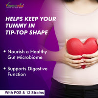 Vitaminnica Because your Health Matters Vitaminnica Vita Her Probio | 50 Billion | 12 Probiotics Strains | Premium Women's Blend for Gut & Vaginal Health | 60 Capsules