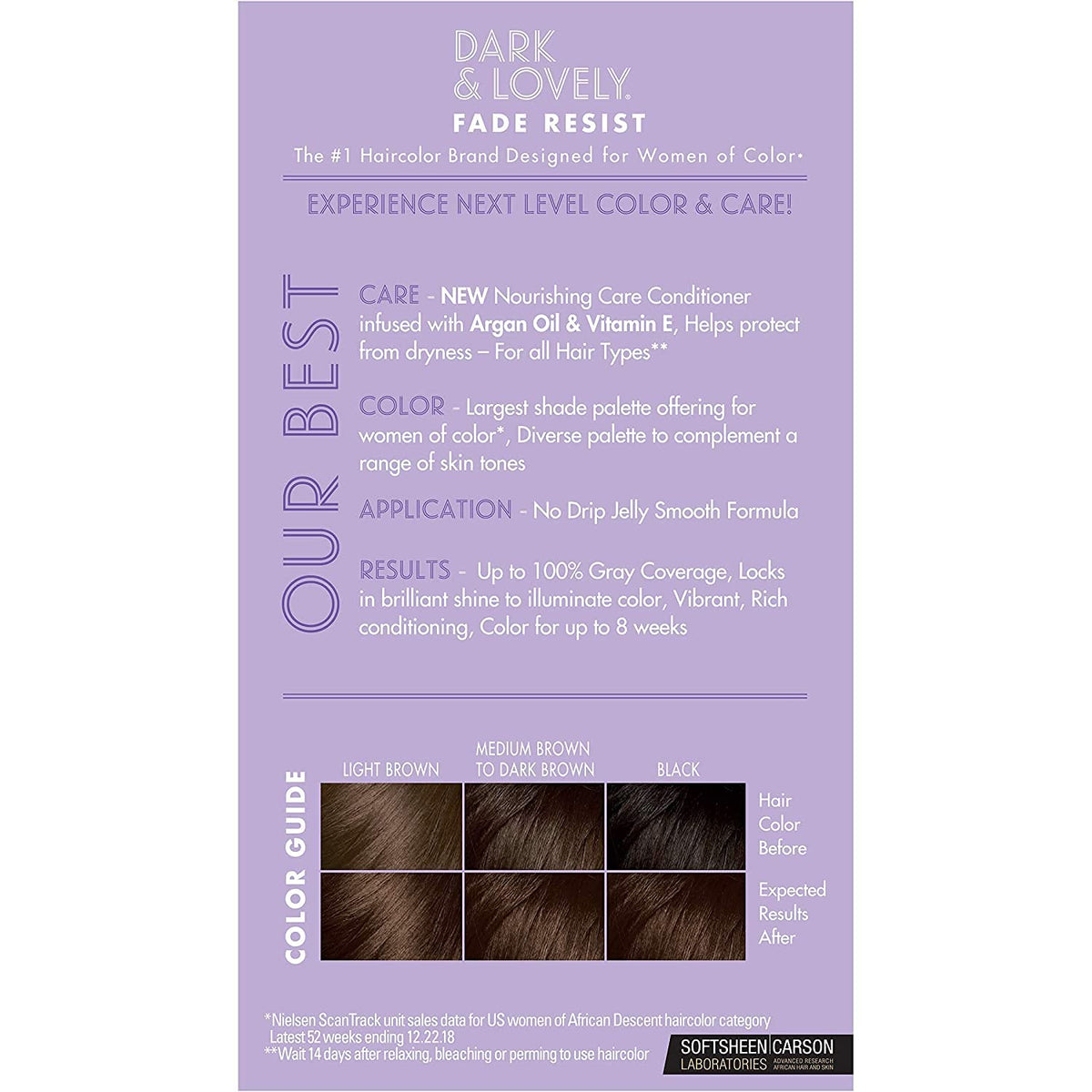 DarkandLovely Dark and Lovely Fade Resist Permanent Hair Colour Hair Dye Up To 100 Percent Gray Coverage Brilliant Shine (Brown Sugar 386)