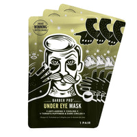 BARBER PRO UNDER EYE MASK Mens Eye Patches Activated Charcoal & Volcanic Ash Gel Pads Natural Anti-Ageing Skincare for Puffy Eyes Vegan Multi Award Winning Brand 3 Pairs