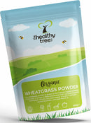 Organic Wheatgrass Powder by TheHealthyTree Company - High in Fibre, Vitamin E, Potassium and Iron - Pure Vegan Wheat Grass from Germany, Perfect in Green Juices (500g)