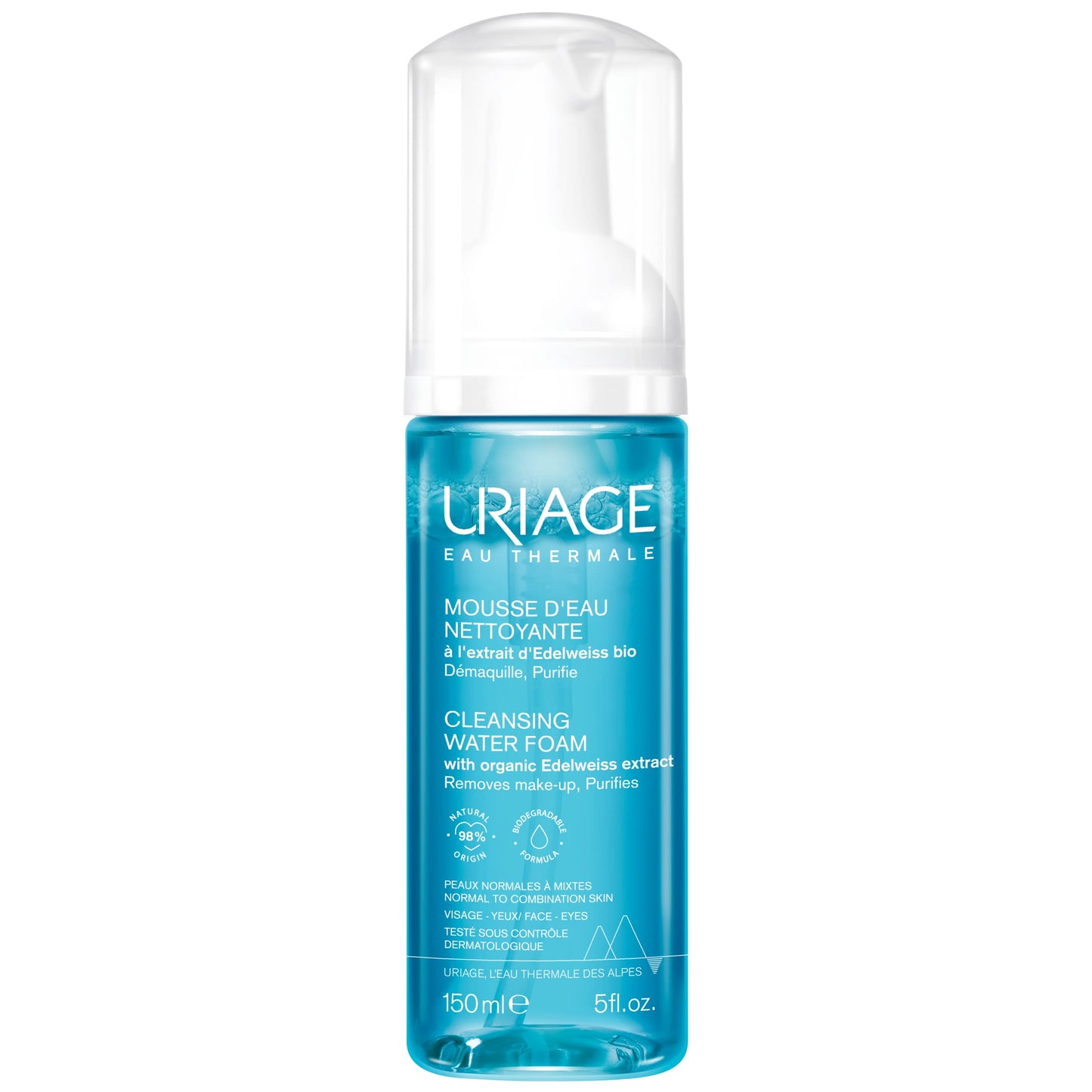 Uriage Eau Thermale Cleansing Make-Up Remover Foam, 150 ml