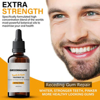 groomarang Groomarang Gum Oil - Made from 100% Pure Botanical Oils (Extra Fresh) Convenient Dropper Bottle for Accurate Dispensing 30ml Includes Stainless Steel Tongue Scraper