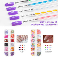 DouborQ Acrylic Nail Kit with Electric Nail Drill U V Nail Lamp Nail Art Tools Starter Set Acrylic Nail Art Supplies for Beginner with Everything (-27)