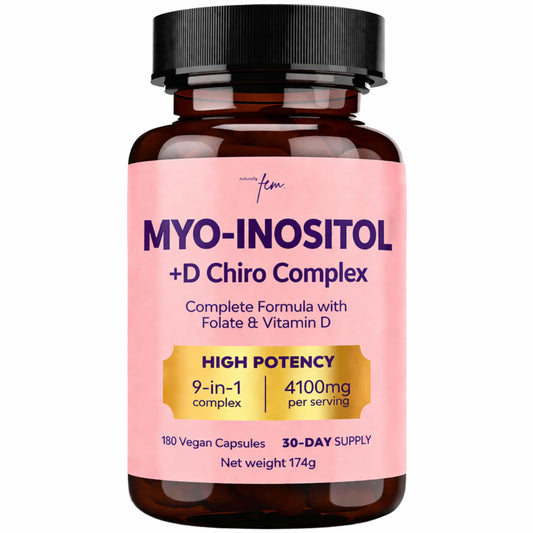 QSTA Myo-Inositol & D-Chiro 4100MG Vegan Capsules, Metabolic Function, Hormonal Balance and Psychological Function, 9-in-1 Myo Inositol, Folate 5-MTHF, Chromium, Zinc, VIT B6, B12 & D3