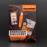 L'Oreal Men Expert L’Oreal Men Expert Energiser Discovery Gift Set, Men’s Skincare Gift For Him Featuring: Hydra Energetic Vitamin C Anti-Fatigue Moisturiser [50ml], Anti-Fatigue Eye Roll-On [10ml] and Sheet Mask x2