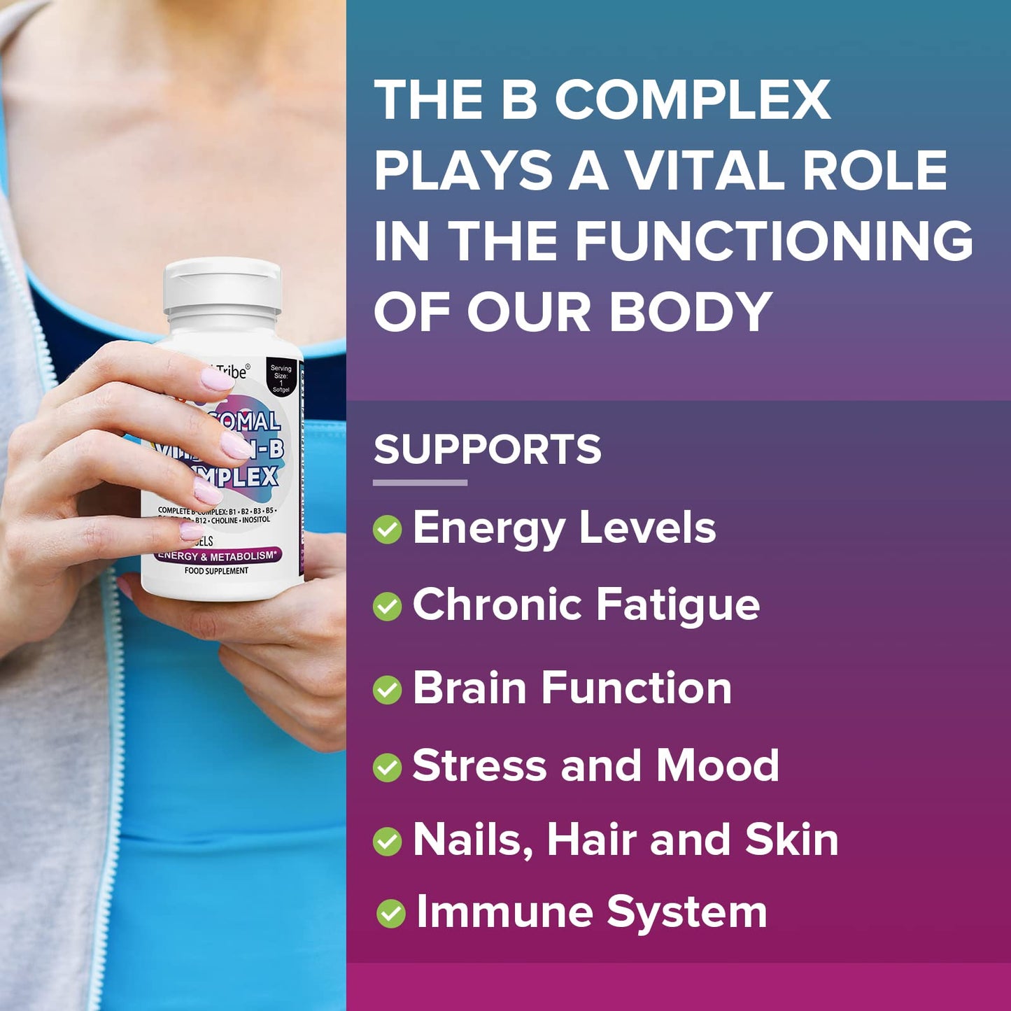 Liposomal Vitamin B Complex Softgels - 9 Methylated B Vitamins for Easily Absorbed, Vitamin B6, Folate & Inositol, 10x Better Absorption, 90-Day Supply, 90 Softgels (Pack of 1)