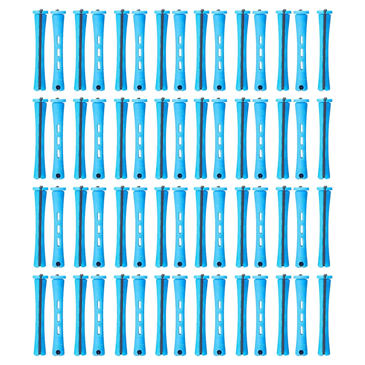 strrng 60 Pcs Perm Rods, 0.35 Inch No Damage Perming Rods, Small Blue Perm Rollers, Reusable Portable Perms Curlers, Perming Kit for Women & Men Natural Hairs Long Short Hairs Styling Tool.(Blue)