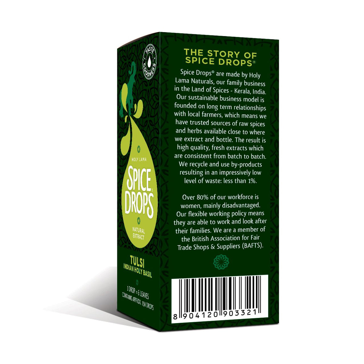 Holy Lama Naturals Holy Lama Spice Drops Tulsi Extract - Great Taste Award. Natural Cooking Ingredient. Savoury, Thai, Asian, Salad Recipes 1 x 5ml Bottle