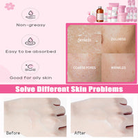 DMQ 12pcs Skincare Gifts Set For Teenage Girls,Cherry Blossom Skincare Sets,High Moisturize Sakura Skincare Gift for Women, including Cleanser,Hydrosol,Serum,Cream,Eye Cream,Mask,Lip Mask,Mud Mask