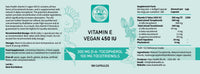 Kala Health Vitamin E 450 IU 400mg Tocopherol + Tocotrienol Vitamin E Vegan - Alpha Tocopherol + All 4 Tocotrienols – Alpha Tocotrienol + Beta Tocotrienol + Delta Tocotrienol and Gamma Tocotrienol