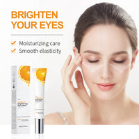 HAORQEE Vitamin C Eye Cream for Dark Circles Puffy Eyes, Brightening Hydrating