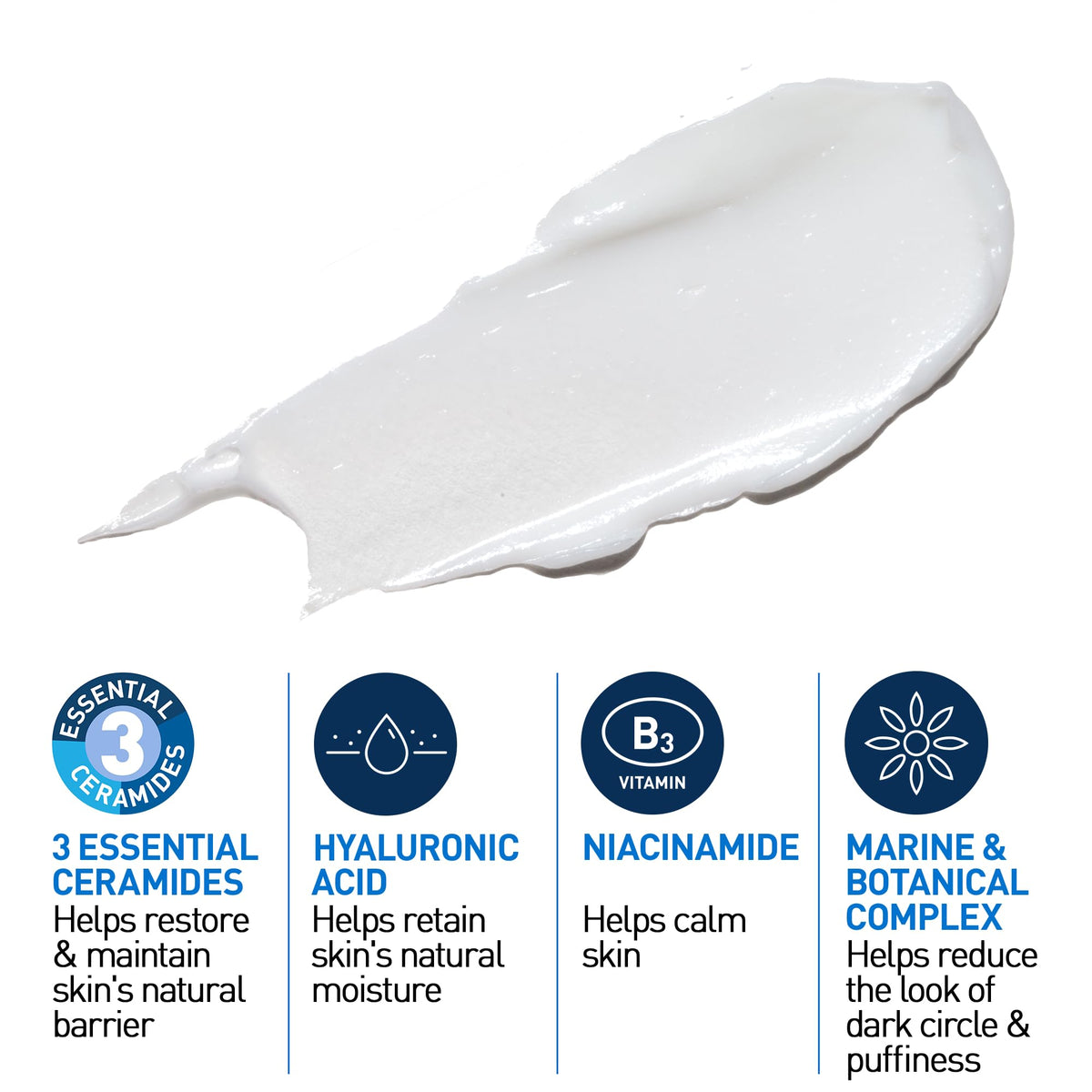 CeraVe Eye Repair Cream With 3 Essential Ceramides, Hyaluronic Acid, MVE Technology, Ultra-Lightweight For Dark Circles, Puffiness, Suitable for Dry, Sensitive, & Eczema-Prone Skin, 14ml