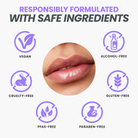 Wonderskin Lip Oil Rehab Serum - Hydrating and Moisturizing Clear Serum for Dry Lips - Natural, Vegan and Non-sticky (Clear)