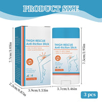 LFCFBH 3 PCS Chub Rub Stick, Waterproof Anti Chafing Cream, Anti Chafing Stick for Heel, Lower Arm,Thigh, Legs, Skin Protection
