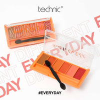 Technic Mini Edit 6 Eyeshadow Palette, Long Lasting and Blendable Matte & Shimmer Shades 7.2g (Heat Is On)