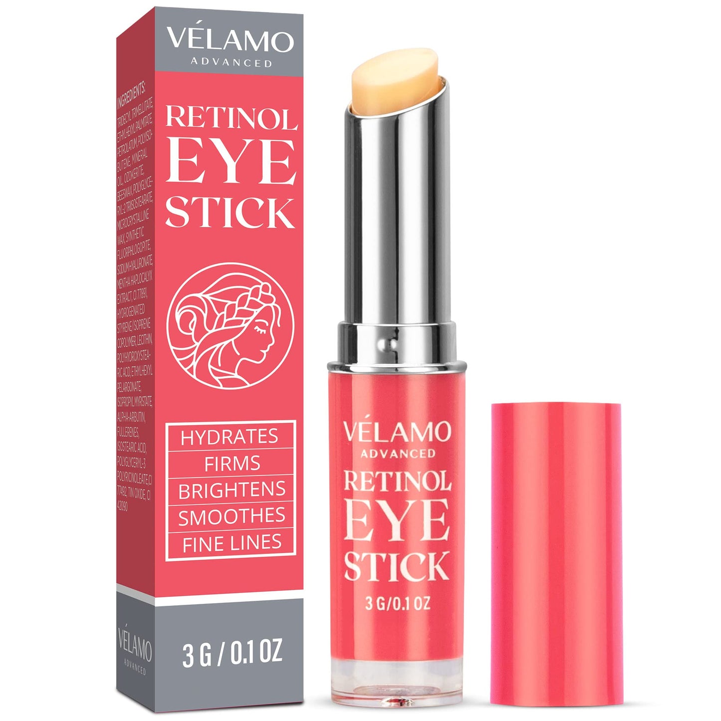 Retinol Stick, Retinol Face Cream, Under Eye Cream Anti Aging, Brightening Balm Reduces Fine Lines and Dark Circles, Visible Results in 3-4 Weeks