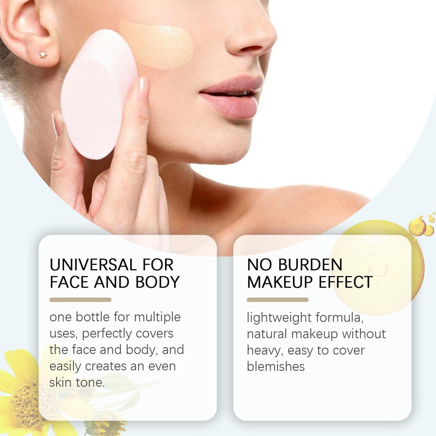 HERBENJOY CC Cream Foundation All-Over Complexion Perfector,Hydrating Skin Tint Full Coverage Concealer,Even Skin Tone Body Makeup Foundation For Mature Skin,Long-Lasting Waterproof & Transfer-Resistant Beauty