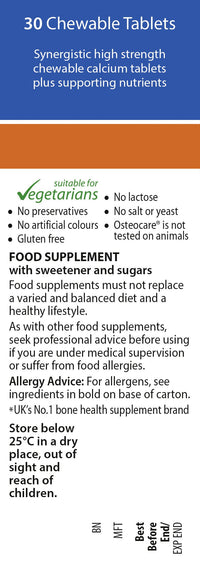 Osteocare Vitabiotics Chewable Tablets, 30 count