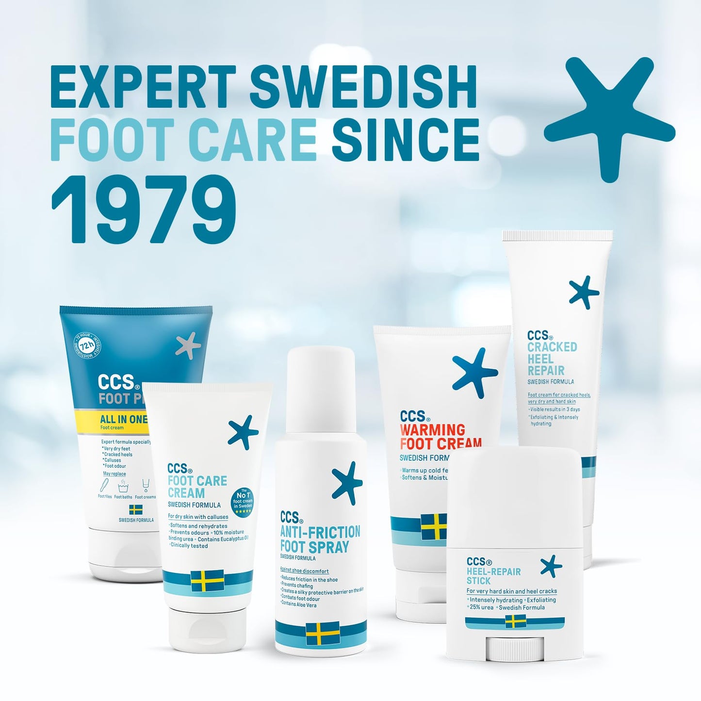 CCS Warming Foot Cream 150 ml - Moisturise and Soften Dry Skin and Cold Feet with a warming sensation
