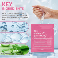 Wormeer 4PCS Collagen Face Mask - Face Masks Skincare for Deep Hydration & Firming - Glass Skin - Collagen Overnight Peel-Off Mask to Improve Fine Lines