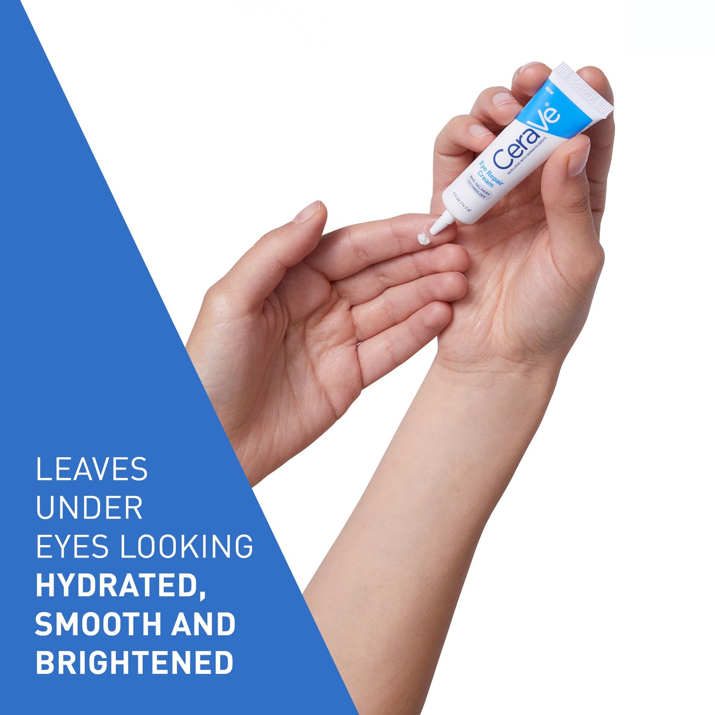 CeraVe Eye Repair Cream With 3 Essential Ceramides, Hyaluronic Acid, MVE Technology, Ultra-Lightweight For Dark Circles, Puffiness, Suitable for Dry, Sensitive, & Eczema-Prone Skin, 14ml