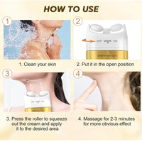 MEITREND Ah-8 Firming Neck Cream,Neck Firming Cream with Roller,Firm and Lift Neck Cream for Sagging Skin,Fade Fine Lines & Wrinkle,Neck Tightening Cream,Reduce Double Chin & Moisturizing,Tighten and Lift