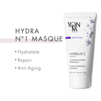 Yonka Yon-Ka Hydra N°1 Hydrating Face Mask for Dehydrated Skin 50ml | Long-lasting Deep Hydration for Dry and Damaged Skin, Repairs & Reduces Wrinkles | Dermatologically Proven Results ! 88% Natural Origin