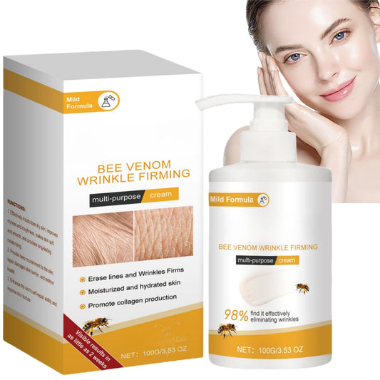 HIVETZ Furzero Bee Venom Anti-Wrinkle Cream,Furzero Bee Venom Cream,Furzero Anti Aging Face Cream,Bee Venom Wrinkle Removal Cream,Skin Tightening Cream for Face and Body,Bee Venom Skin Treatment Cream,100g