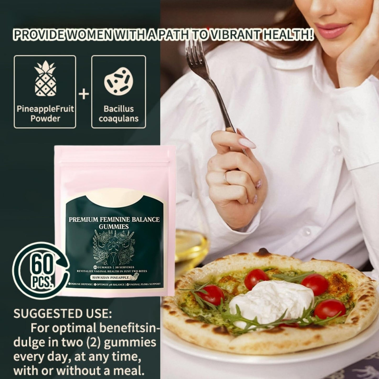 TONISABERY Feminine Balance Gummies,Collagen Gummies for Women,for Women of All Ages (1 Bag)